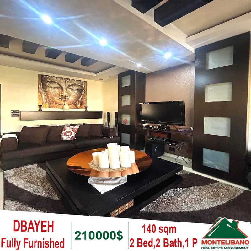 140 SQM  Fully Furnished  Apartment for sale in Dbayeh 2