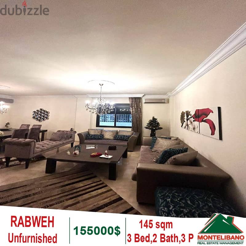 145 Sqm Apartment for sale in Rabweh 1