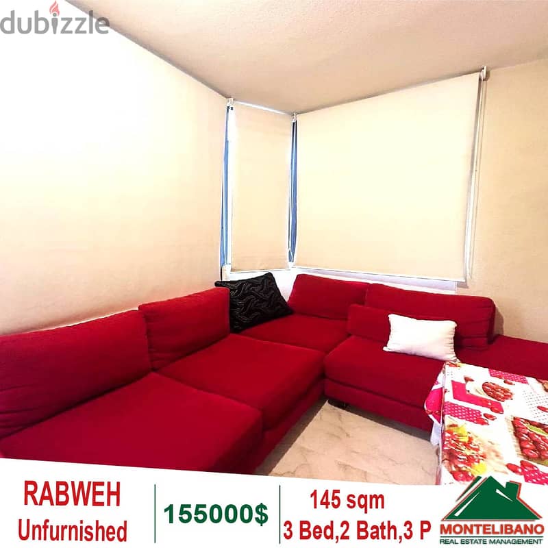 145 Sqm Apartment for sale in Rabweh 8