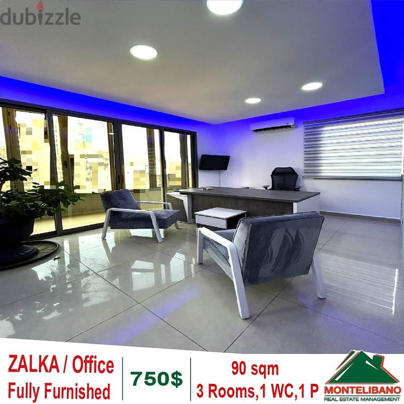 Fully Furnished 90 sqm Office for rent in Zalka!! 1