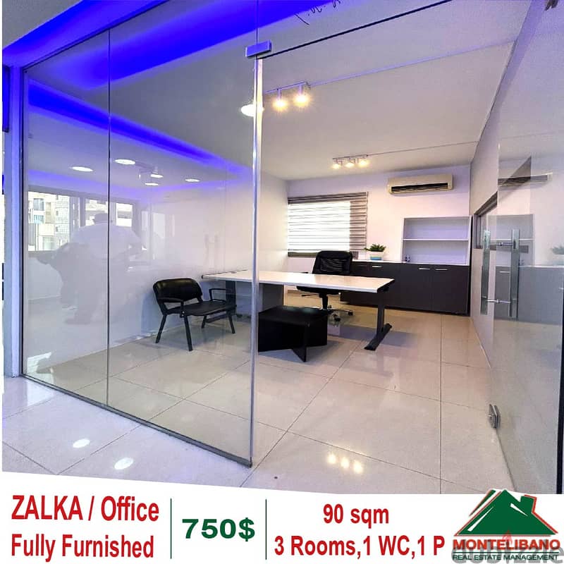 Fully Furnished 90 sqm Office for rent in Zalka!! 2