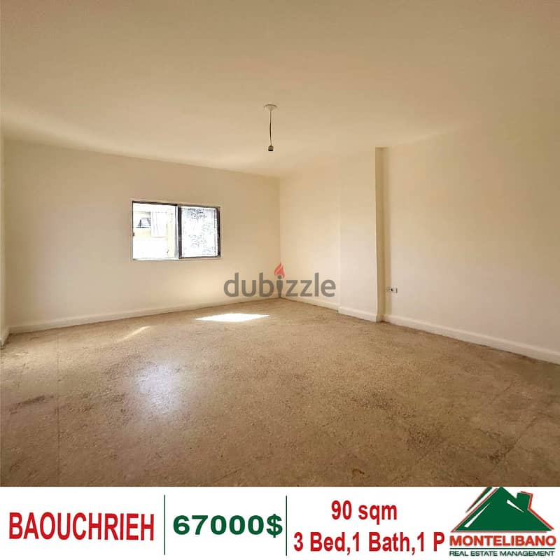 90 Sqm Apartment for sale in Baouchrieh !! 0