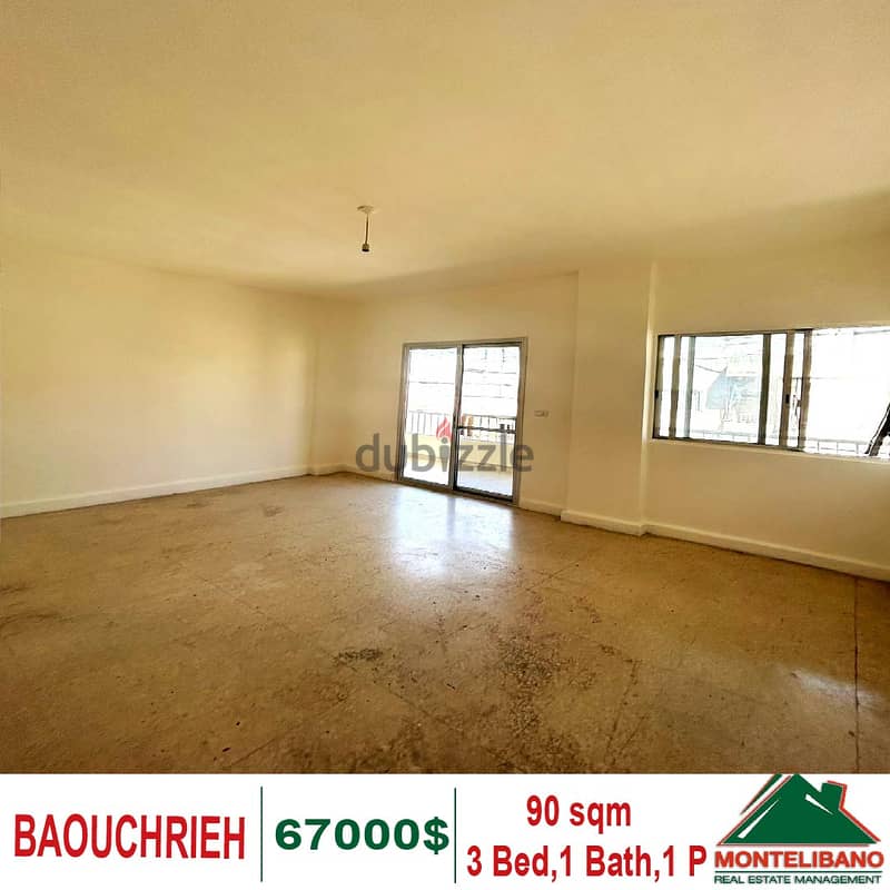 90 Sqm Apartment for sale in Baouchrieh !! 4