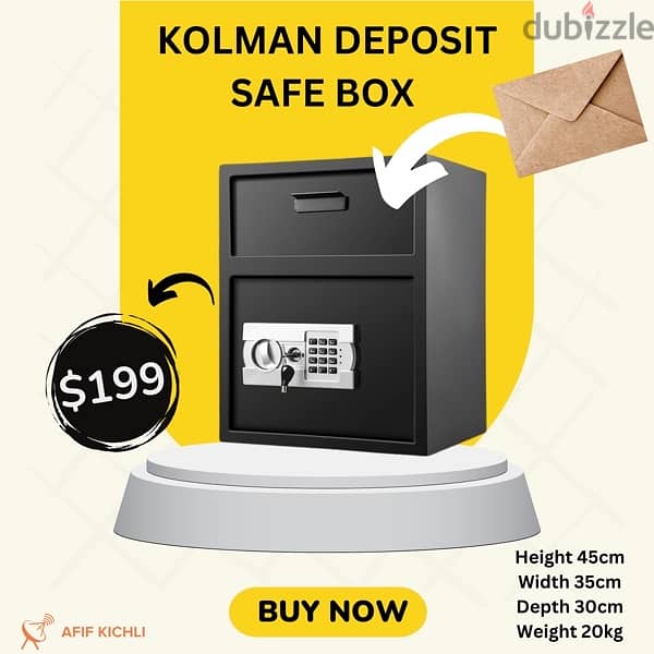 Kolman Safe Box all Sizes خزنات حديدية جميع القياسات 9