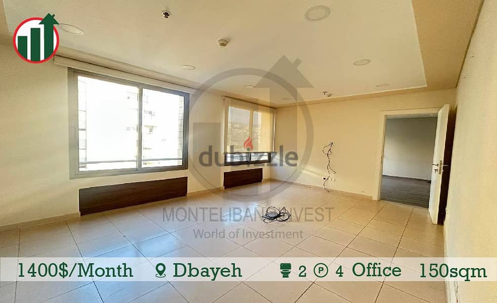 Office with a very Prime Location For Rent In Dbayeh!! 1