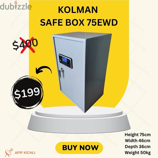 Kolman Safe Box all Sizes New 4