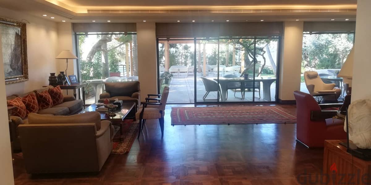 L16371- Furnished Apartment With Private Garden For Sale in Rabieh 1