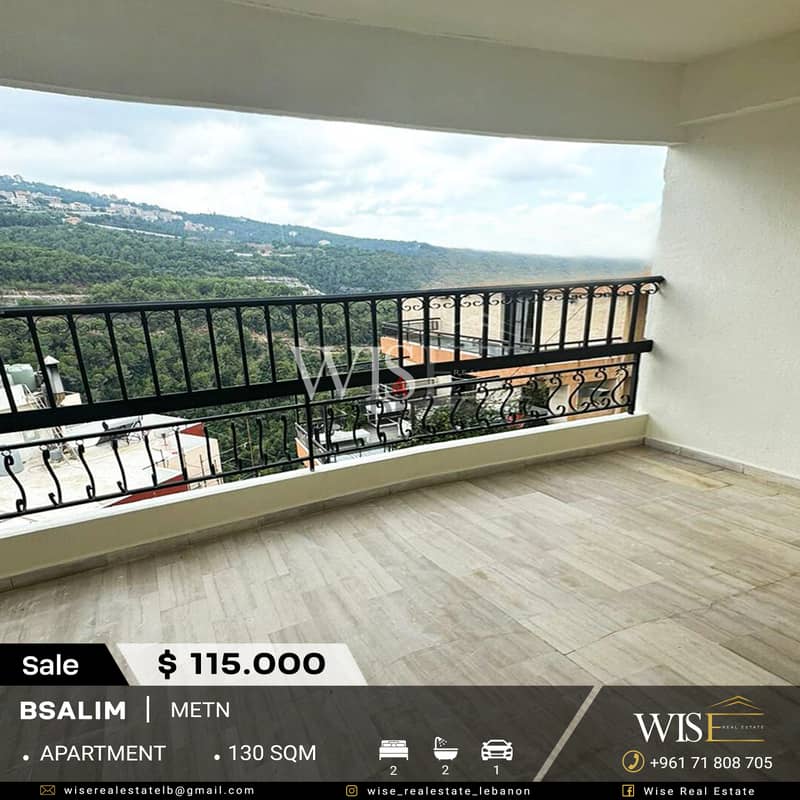  130 SQM Apartment for SALE in Bsalim! 0