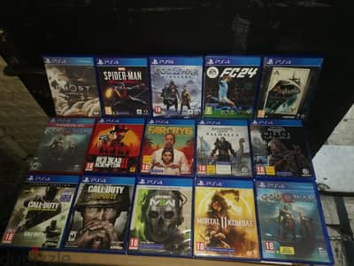 Ps4, Ps3 and Ps2 games. Xbox one, Ps2 and Ps4 consoles