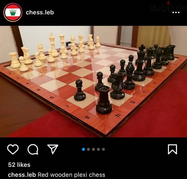 Red Wooden Plexi Chess High Quality 0