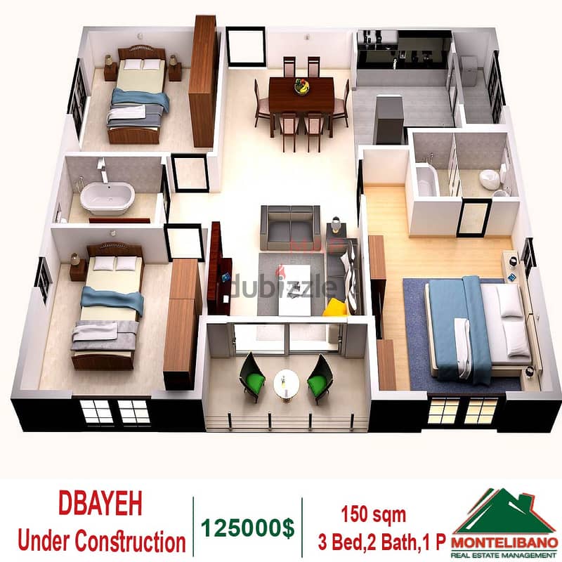 Lease To Own Underconstruction apartment in Dbayeh 0