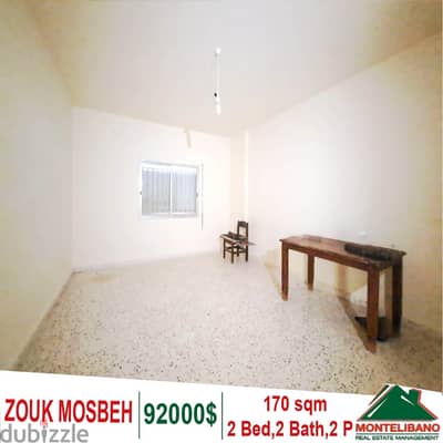 170 Sqm Apartment for sale in Zouk Mosbeh !!