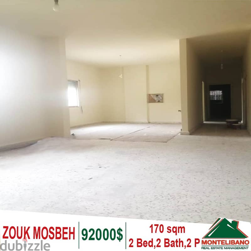 170 Sqm Apartment for sale in Zouk Mosbeh !! 2