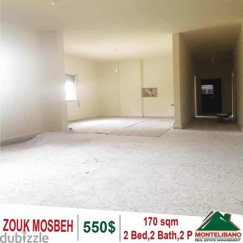 170 Sqm Ground Floor Apartment for rent  in Zouk Mosbeh 2