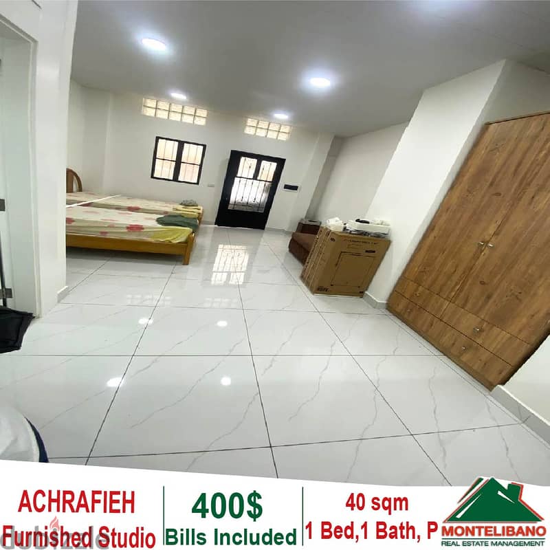 Fully Furnished 40 Sqm Studio for rent in Achrafieh 1