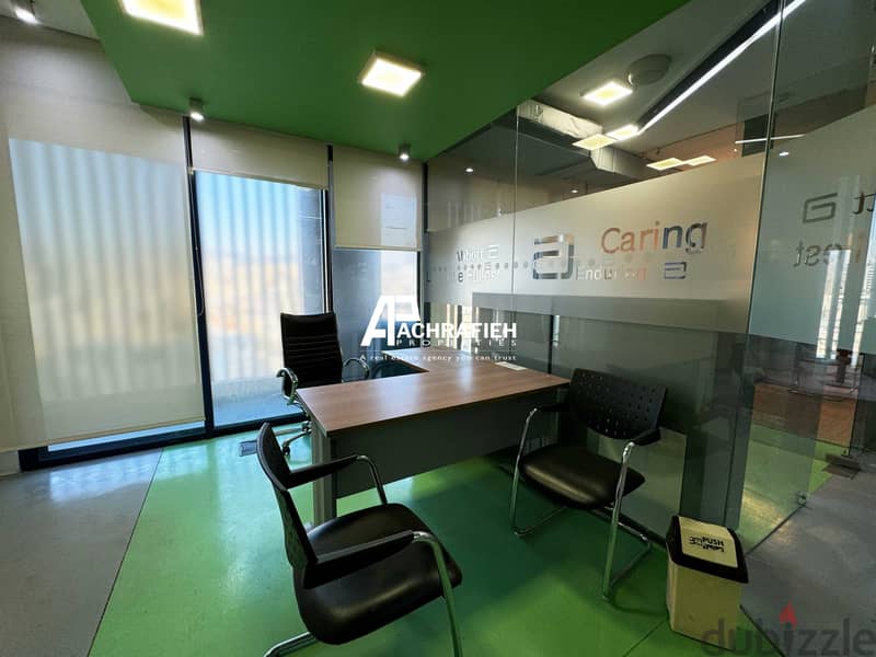 4 Floors - Furnished Office For Rent in Adlieh-مكتب للأجار في العادلية 13