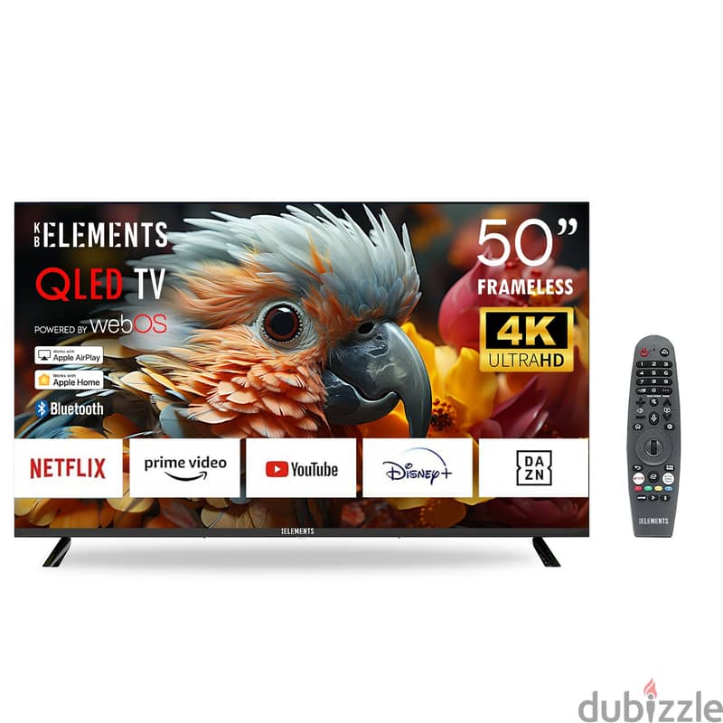 KB ELEMENTS 50″ INCH QLED TV UHD 4K SMART|تلفزيون 50 انش - كفالة سنتين 1