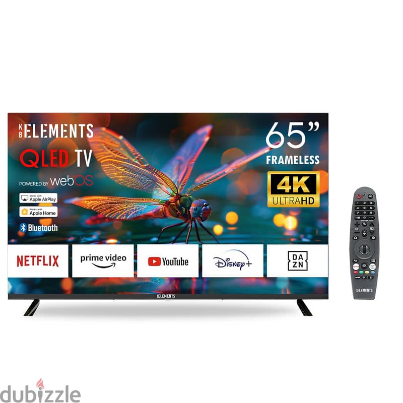 KB ELEMENTS 65″ INCH QLED TV UHD 4K SMART|تلفزيون 65 انش - كفالة سنتين 1