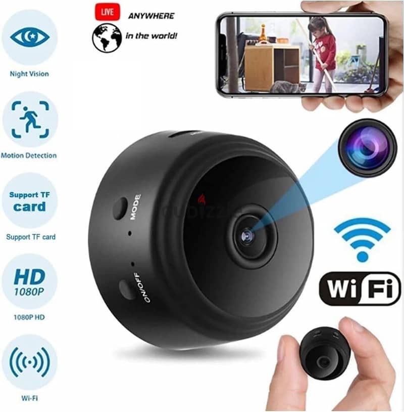 HIDDEN SPY CAM MINI WIFI CAMERA - كاميرا مخفية صوت و صورة 0