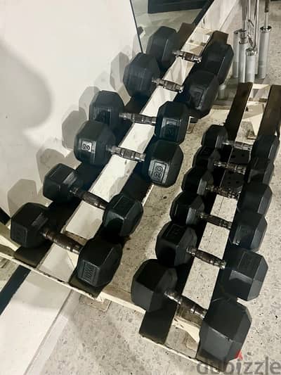 dumbbells set in very good shape