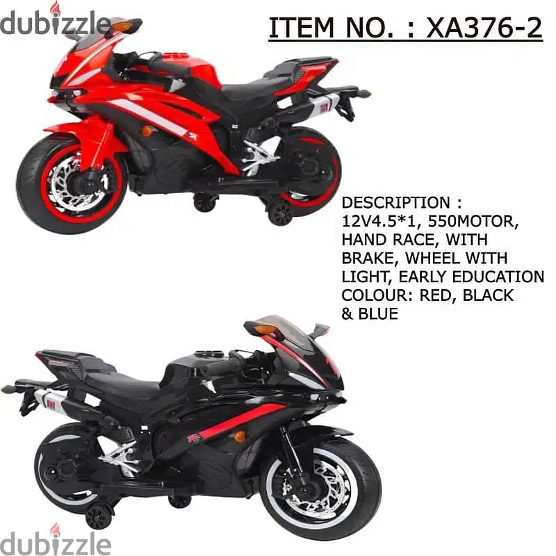 motorcycle Kids XA376-2 red original and new 0