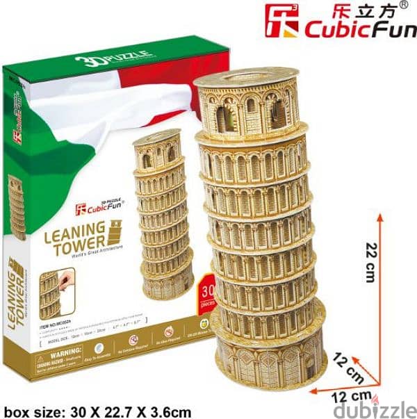 3D Puzzle Piza Italy 1