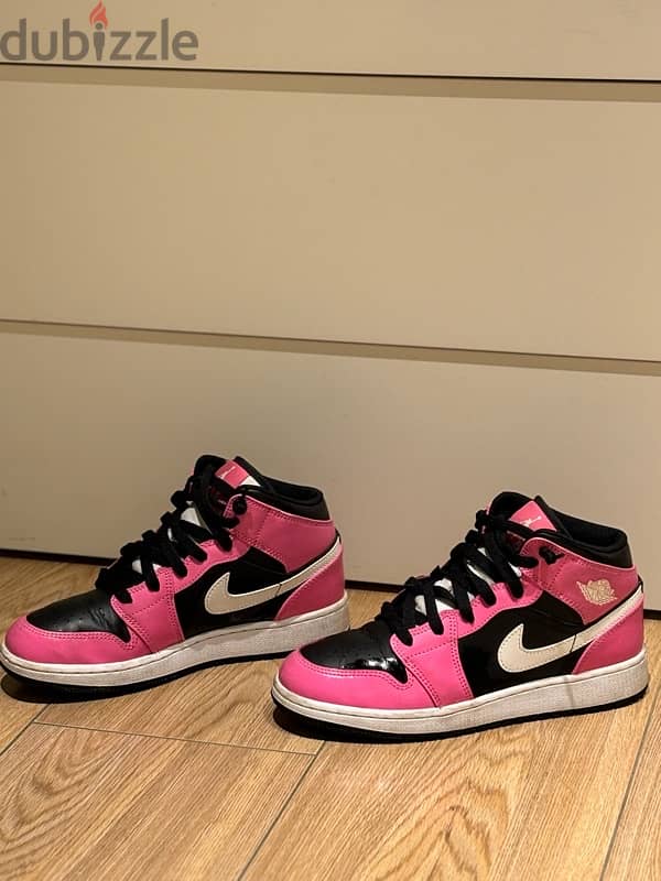 pink nike air jordan 1 mid shoes 1