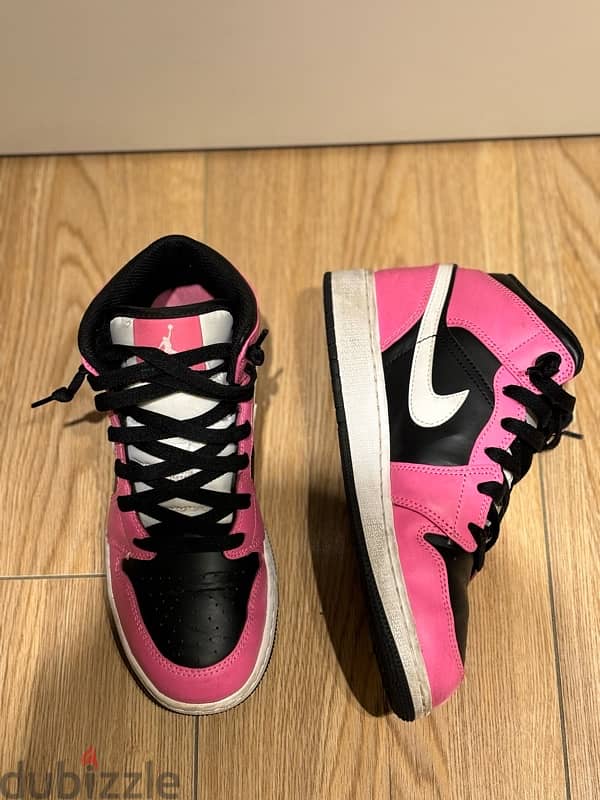 pink nike air jordan 1 mid shoes 2