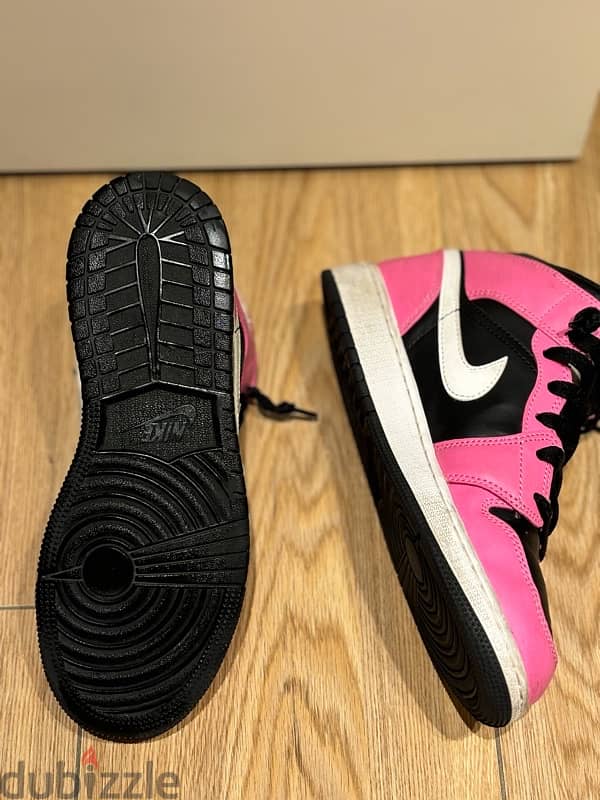 pink nike air jordan 1 mid shoes 4