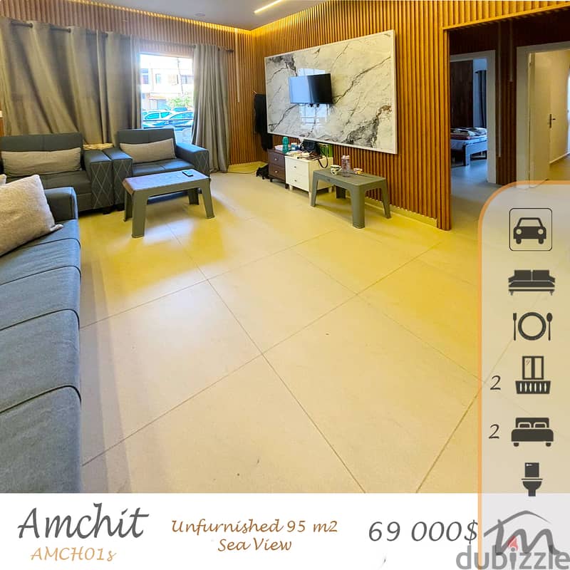 Amchit | Decorated 2 Bedrooms Apartment | Sea View | Building Age 10 0