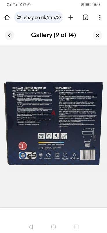 Smart Home Livarno Lux Lighting Starter Kit _3 X Bulbs E27 App Control 11