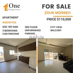 APARTMENT FOR SALE IN ZOUK MOSBEH 0