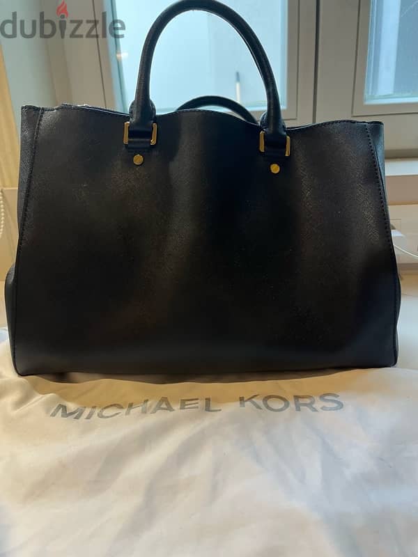 Michael Kors Saffiano Black Leather Bag 3