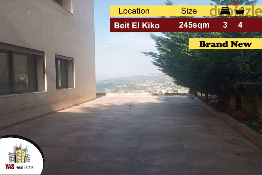 Beit El Kiko 245m2 | 220m2 Terrace | Brand New | Amazing View | PA | 0