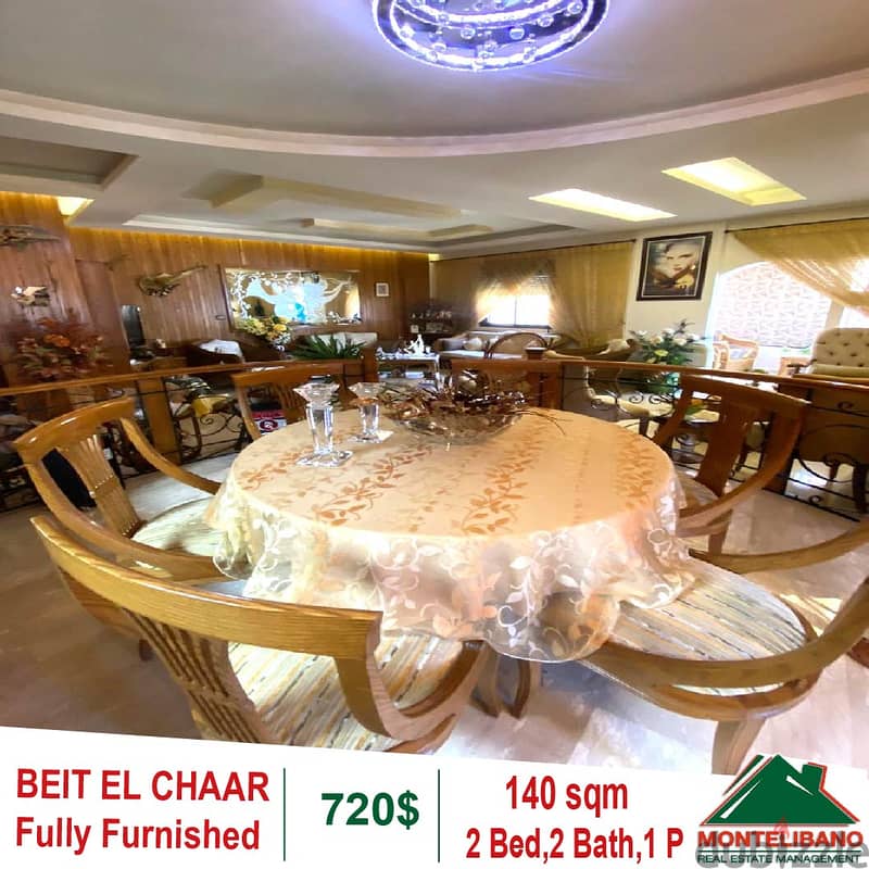 140 sqm Fully furnished Apartment for rent in Beit El Chaar with view 1