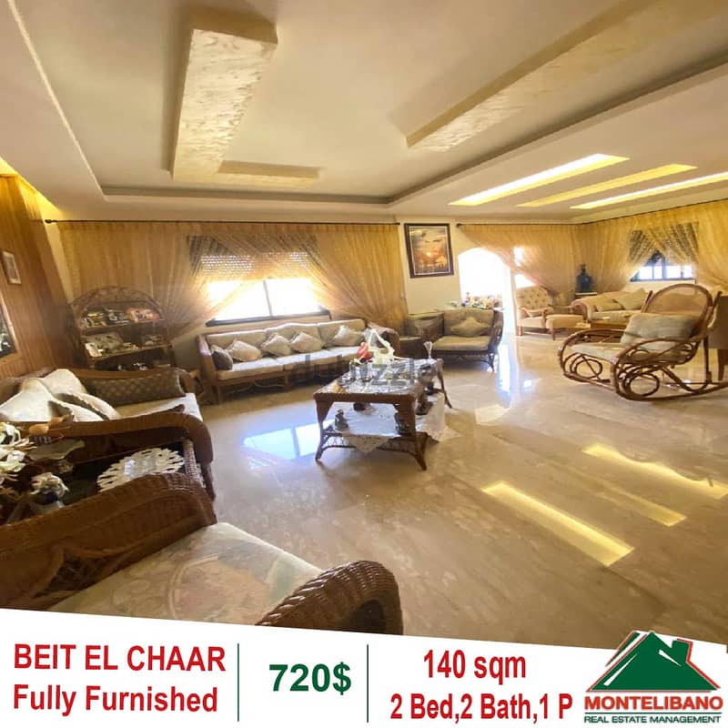 140 sqm Fully furnished Apartment for rent in Beit El Chaar with view 2