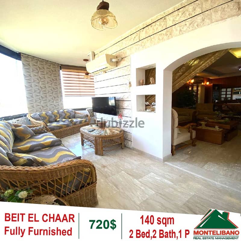 140 sqm Fully furnished Apartment for rent in Beit El Chaar with view 3