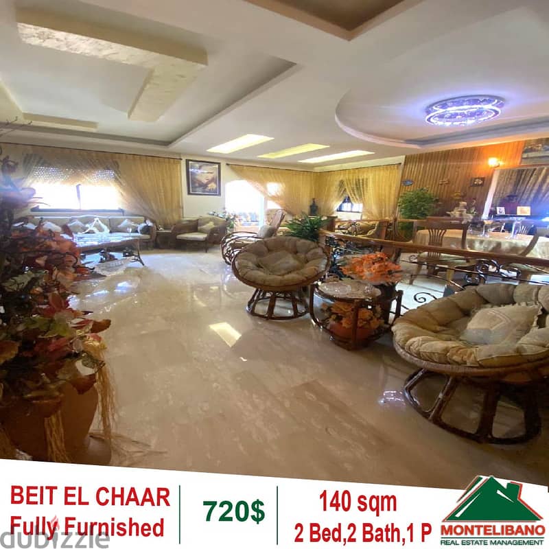 140 sqm Fully furnished Apartment for rent in Beit El Chaar with view 4