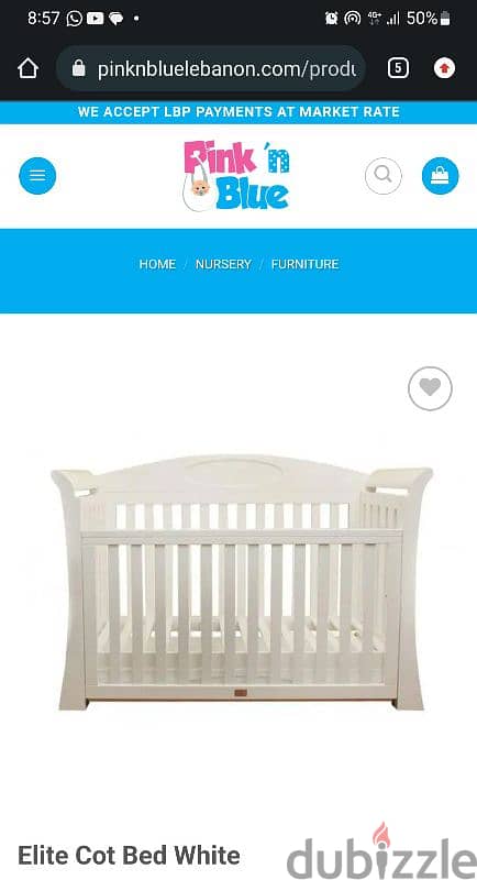 baby crib from pink and blue 0