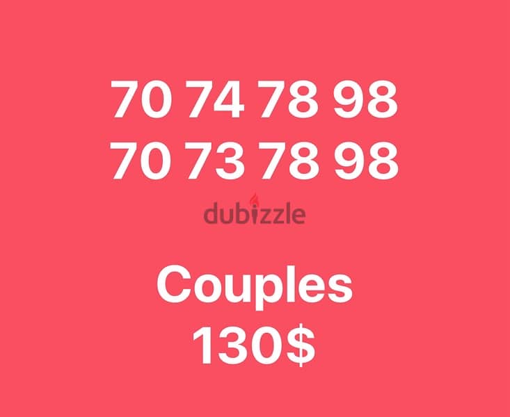 couples numbers 100$ only 0