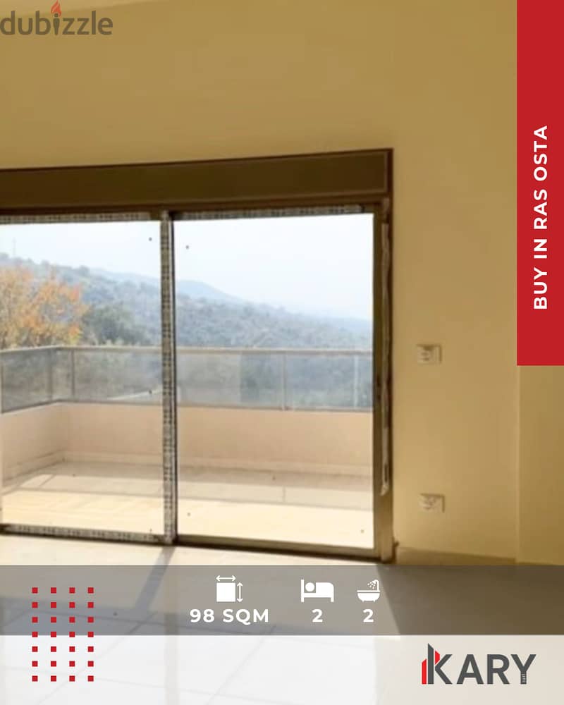 98M2 Floor 1 Apartment for Sale in Jbeil RAS OSTA, شقة للبيع في رأس أس 9