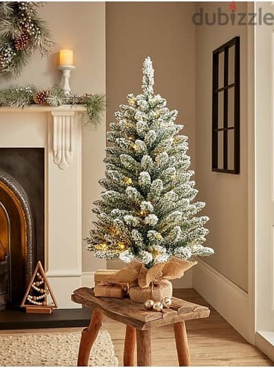 GEORGE HOME 91 Cm Pre-Lit Snowy Christmas Tree