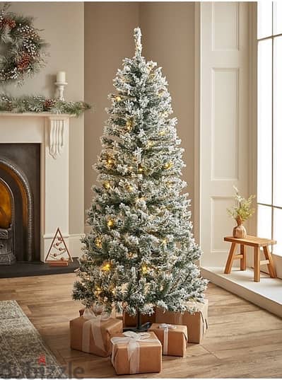 GEORGE HOME 152 Cm Snowy Pre-lit Pop-Up Christmas Tree