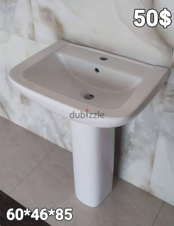 طقم حمام (كرسي + مغسلة). (bathroom toilet set (seat and sink 8