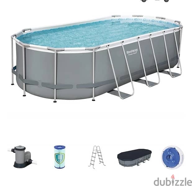 Bestway pool 549x274x122cm full equipment with  solar for free 1