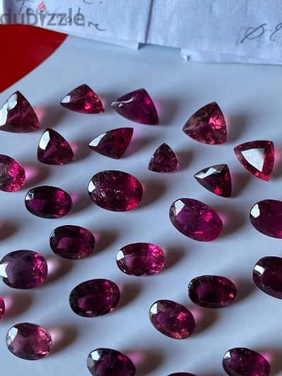 natural rubellite tourmaline 67.75 ct parcel