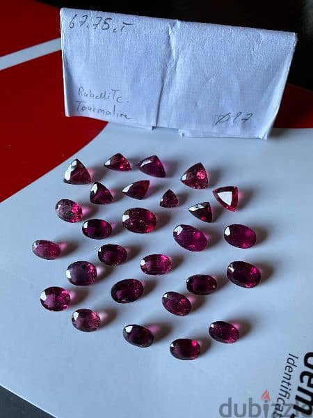 natural rubellite tourmaline 67.75 ct parcel 1