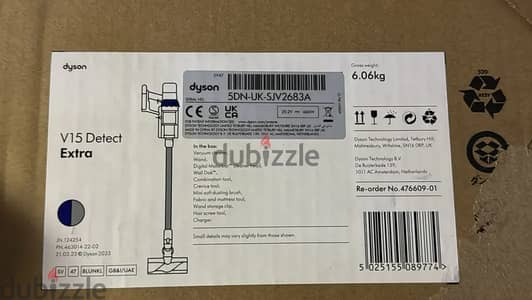 Dyson V15 Detect Extra Sv 47 blue/nickel amazing & good price