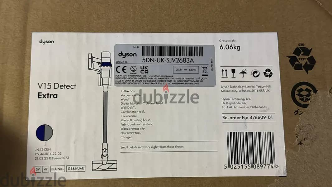 Dyson V15 Detect Extra Sv 47 blue/nickel amazing & good price 0