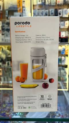 Porodo portable Juice & Smoothie Blender 380ml white exclusive & best 0